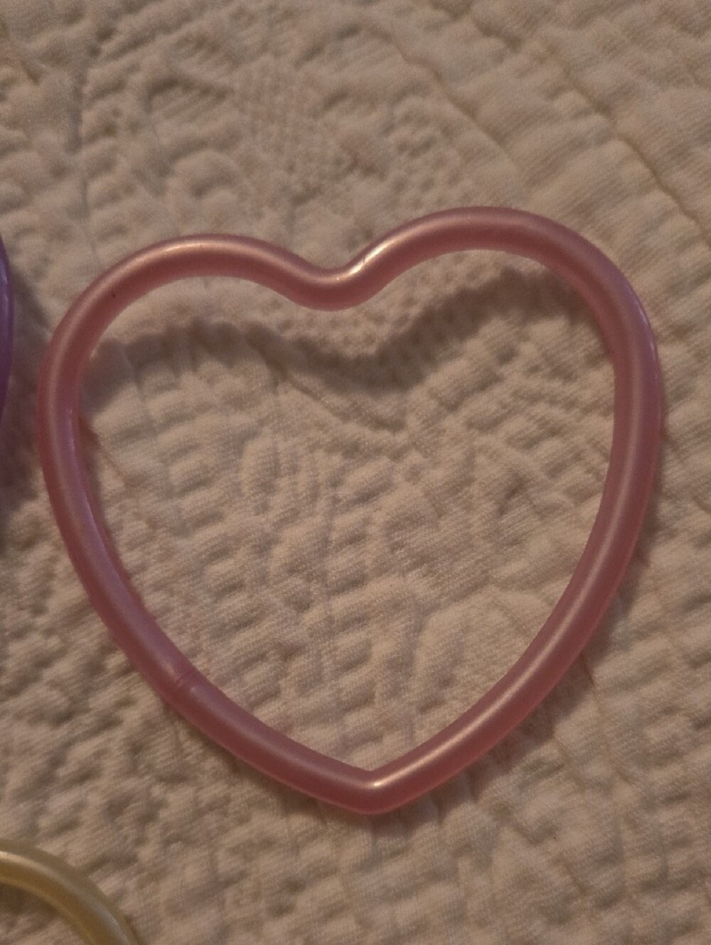 5 For 25! Pastel Heart Bangle Bracelet Set for Kids — Pink, Purple, Blue, Yellow - Picture 4 of 6